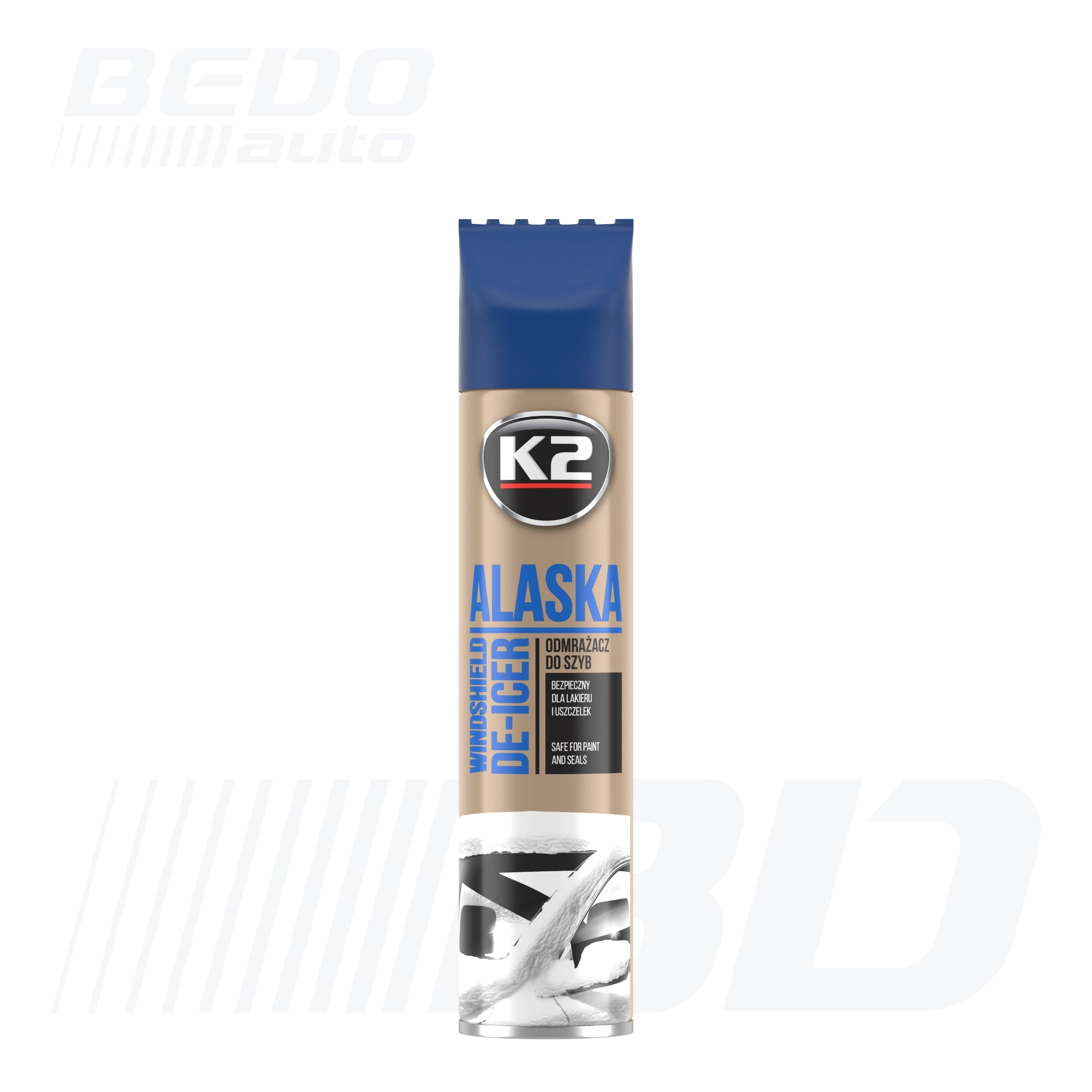 Спрей за размразяване на стъкла за автомобили - K2 Alaska - с капачка-стъргалка