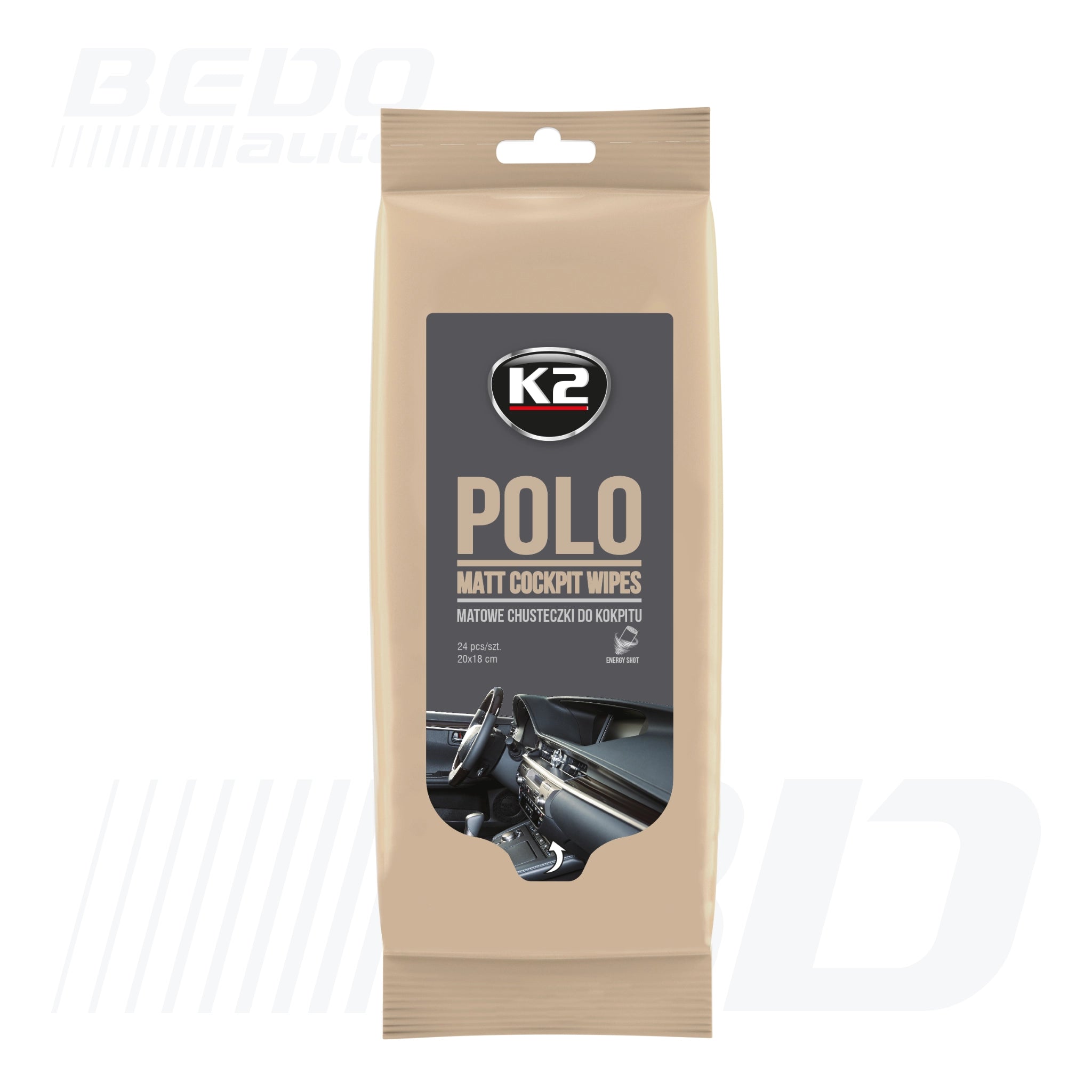 Мокри кърпи за почистване на интериор Мат - K2 Polo MATT