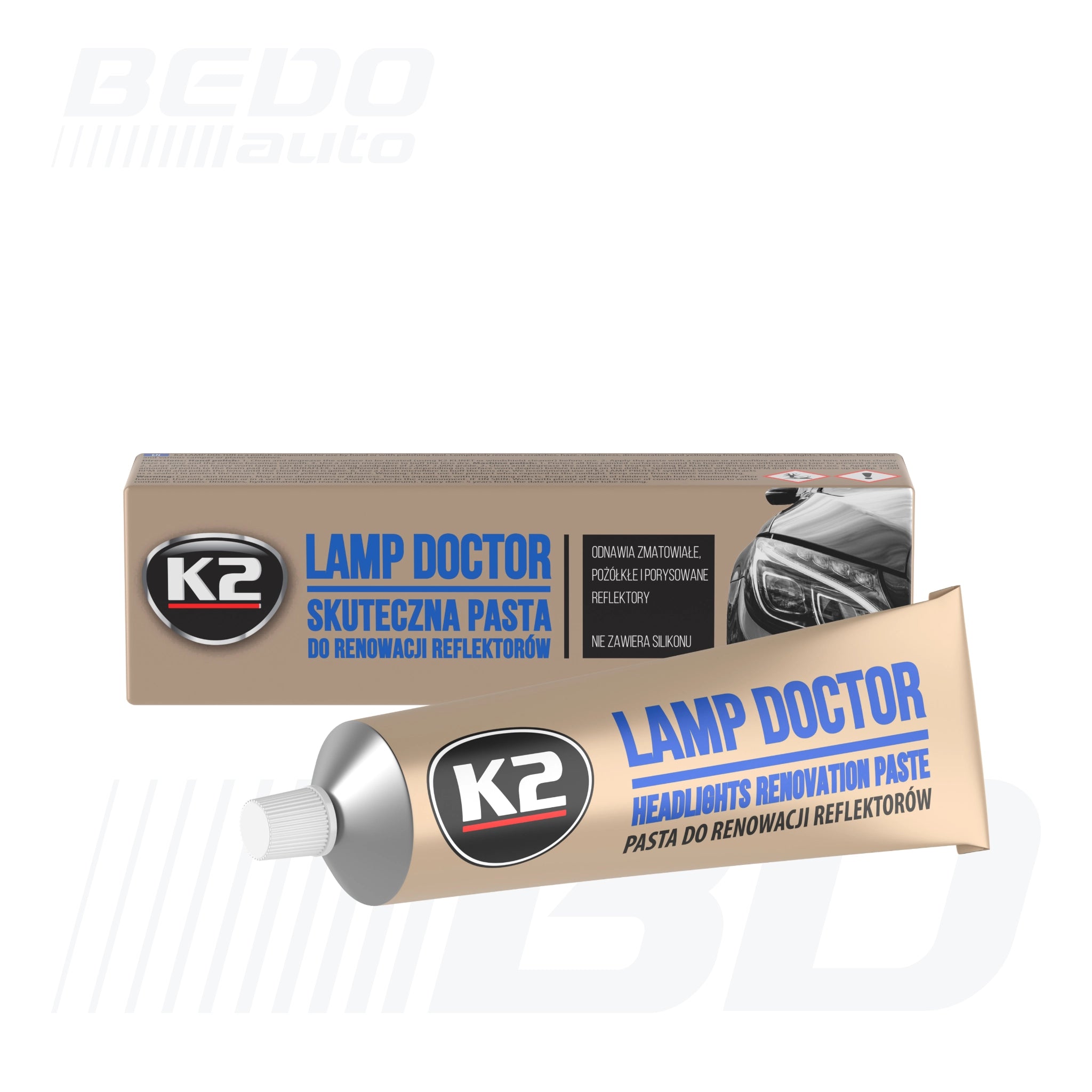 Полир паста за възстановяване и поддръжка на фарове - К2 Lamp Doctor